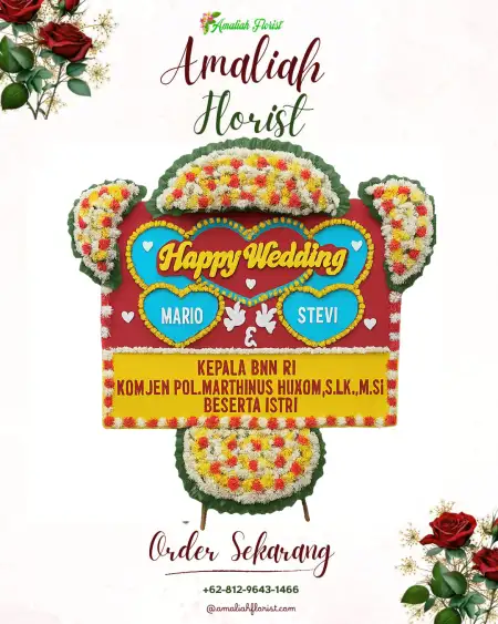 Papan Bunga Pernikahan Candipari